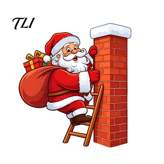 Festive Switch Decal Christmas Santa Claus Sticker, Light for Xmas Holiday, Holiday Wall Sticker Removable Self-Adhesive Living Room Bedroom Decor