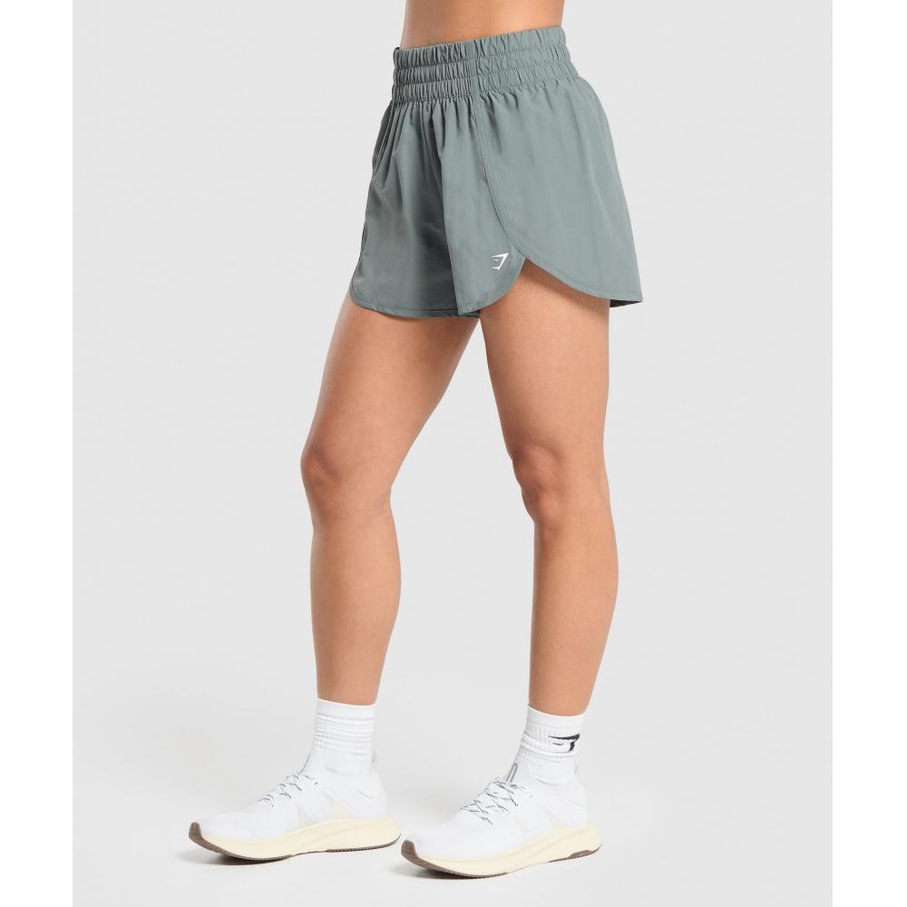 Gymshark Retro Waistband Shorts Cargo Teal B8a6n Tbng