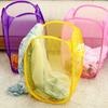 1pcs Mesh Pop Up Square Laundry Basket Foldable Dormitory Dirty Laundry Basket Storage Toy Storage Bag Dirty Laundry Basket