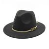 Autumn and Winter British Style Men and Women's New Jazz Woolen Hat Big Eave Hat Classic Fashion Woolen Hat