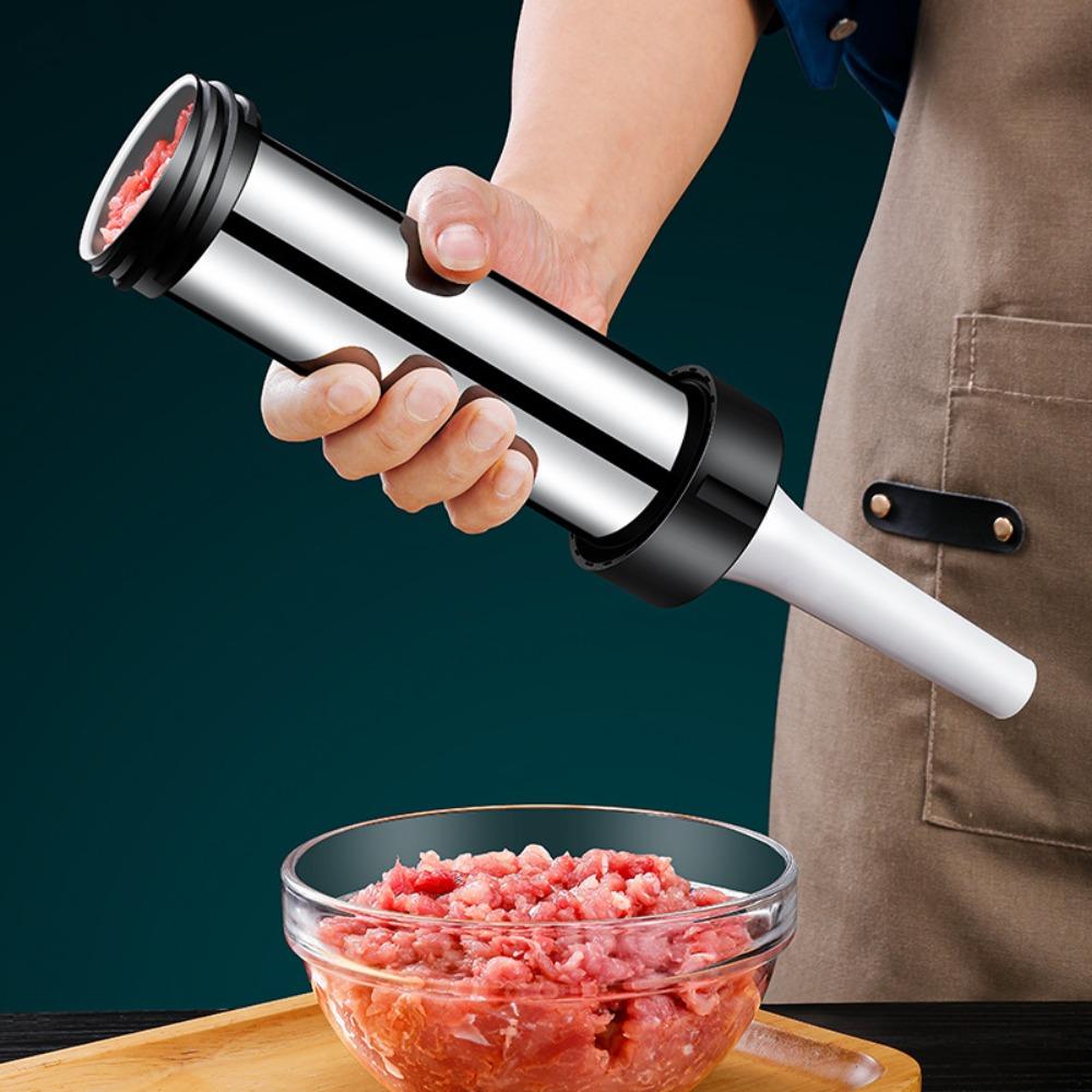 Widened Tube Sausage Maker Stainless Steel Sausage Stuffer Meat Tool Sausage Filler  Home