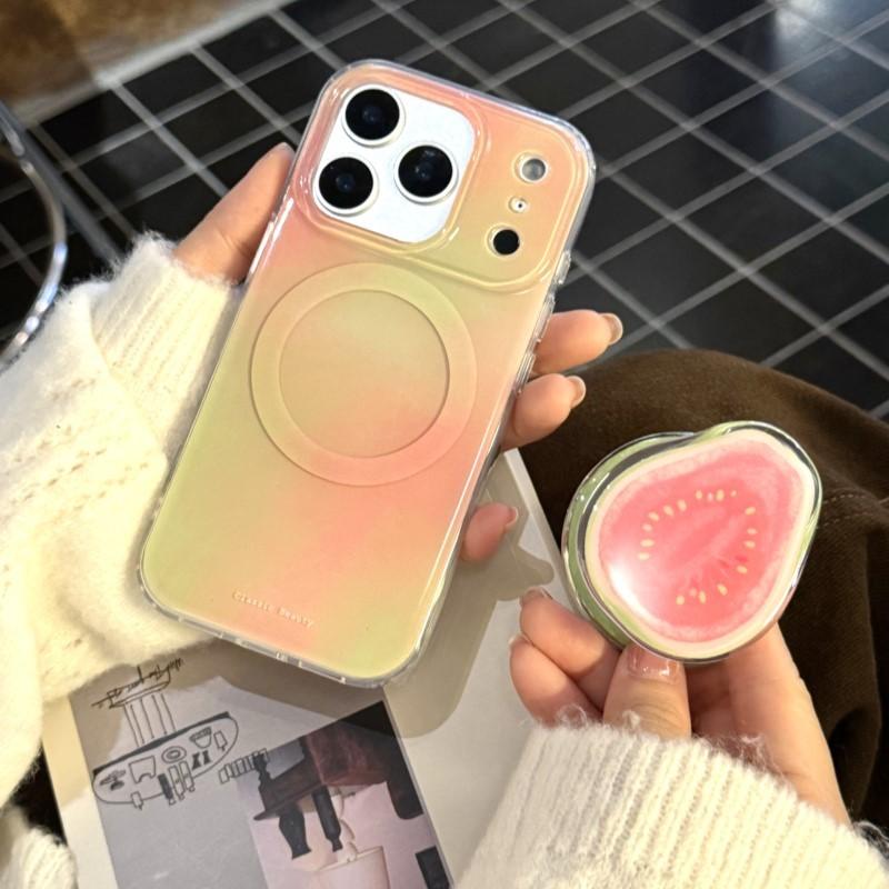 Fruit Guava 3D Cute Magnetic Mobile Phone Case with Holder iPhone 17 Pro Max 16 15 14 13 Pro Max Cover