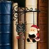 Battery Operated Reading Light Christmas Library Lantern, Mini Decorative Bookshelf Lamp, Vintage Metal LED Miniature Lamp for Bookshelves Night with