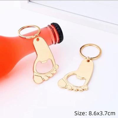 Best Sale Creative Foot Shape Bottle Opener Key Ring Chain Keyring Keychain Beer Bar Tool Accessories Gift Gift for Men and Women