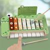 Wooden Crocodile Music Bench with Xylophone,Youngsters' Musical, Hand Eye Coordination Development, Ideal for Kids' Day, Christmas, Birthday Gift