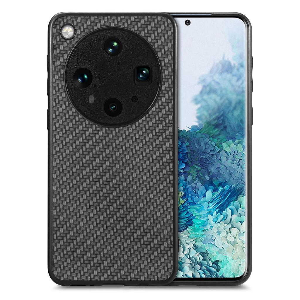 For Oppo Find X8 Ultra 5G Case Carbon Fiber Texture PU+PC+TPU Phone Back Cover