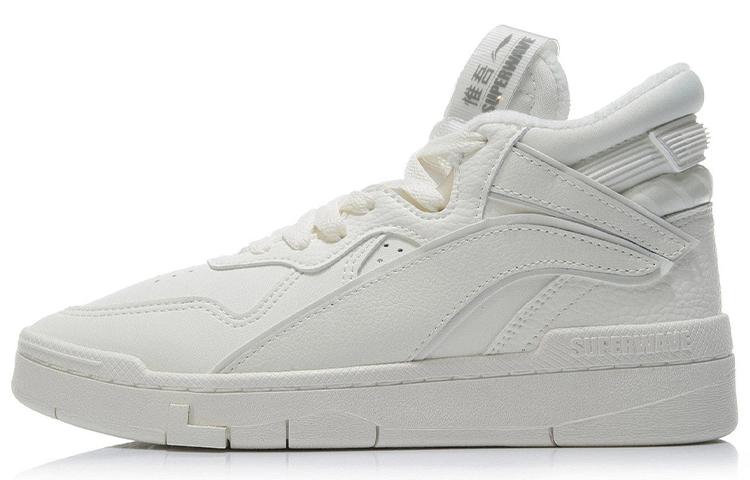 Li Ning Wave Superwave Mid Fleece Lined Trendy Thermal Cushioning Mid top Skateboard Shoes Women s Snow AGCR234-4 37.5