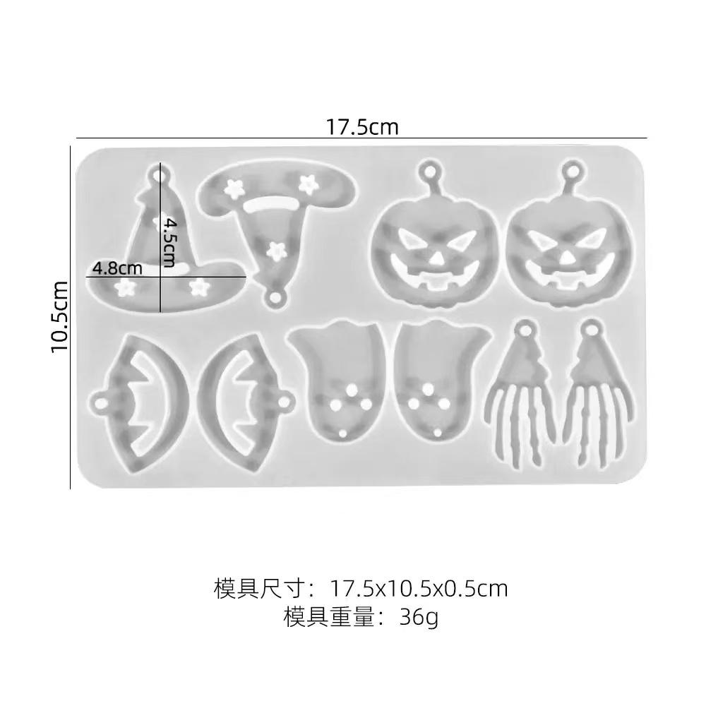 DIY Halloween Earrings Pendants Epoxy Resin Molds Skull Pumpkin Ghost Earring for Silicone Mold Craft Jewelry Making Accessories