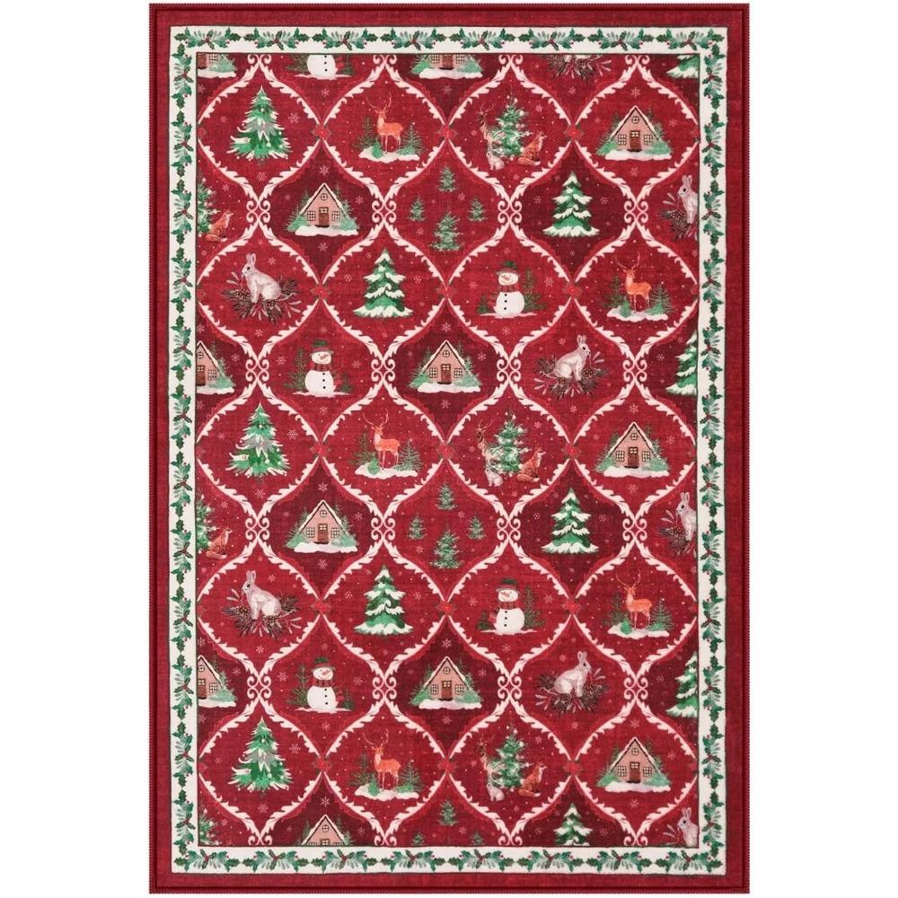 

Коврик-дорожка Ковер для коридора Нескользящий Машинная стирка Складной Напольный коврик Рождественские ковры Длинный размер Коврики для домашнего декора 60x150cm