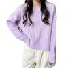 Sweaters Women Autumn and Winter Outer Wear Loose Knitted Sweater Solid Color Pullover Twist Bottoming Top