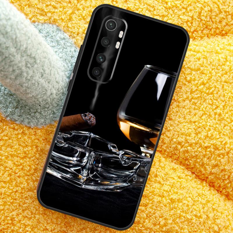 Cigar Whiskey Ice Drink Case For Xiaomi 15T 14T 13T 14 15 Ultra 17 Pro Max Cover For POCO F8 F7 F5 F6 X5 X6 X7 Pro