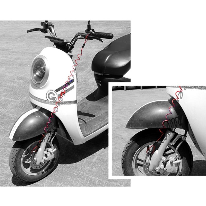 3.5mm Anti-Theft Spring Wire Rope Motorcycle Bike Lock Cable Lock Reminder Cable Theft Handlebar Scooter Disc Brake Lock