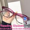4 Colors Cat Eye Reading Glasses Women Fashion Leopard Print Presbyopia Glasses New Stylish Anti Blue Light Far Sight Eyewear