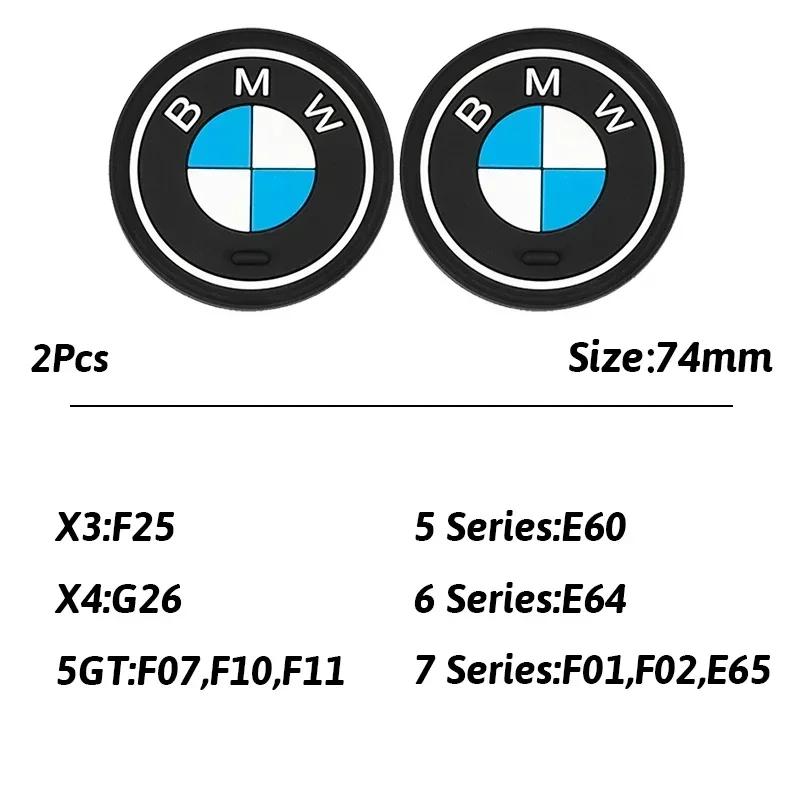 New 2025 For BMW M X3 X5 X6 BMW 2Pcs Car Cup Holder Anti-Slip Coaster Pad Interior Accessories For BMW M G30 G32 G01 G02 G