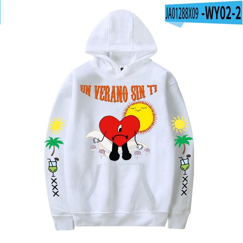 Bad Bunny Graphic Print Unisex Oversized Crewneck Sweatshirt Fall Casual Wear