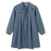 TonLion 2026 Spring Women's Ribbon Denim Dress
