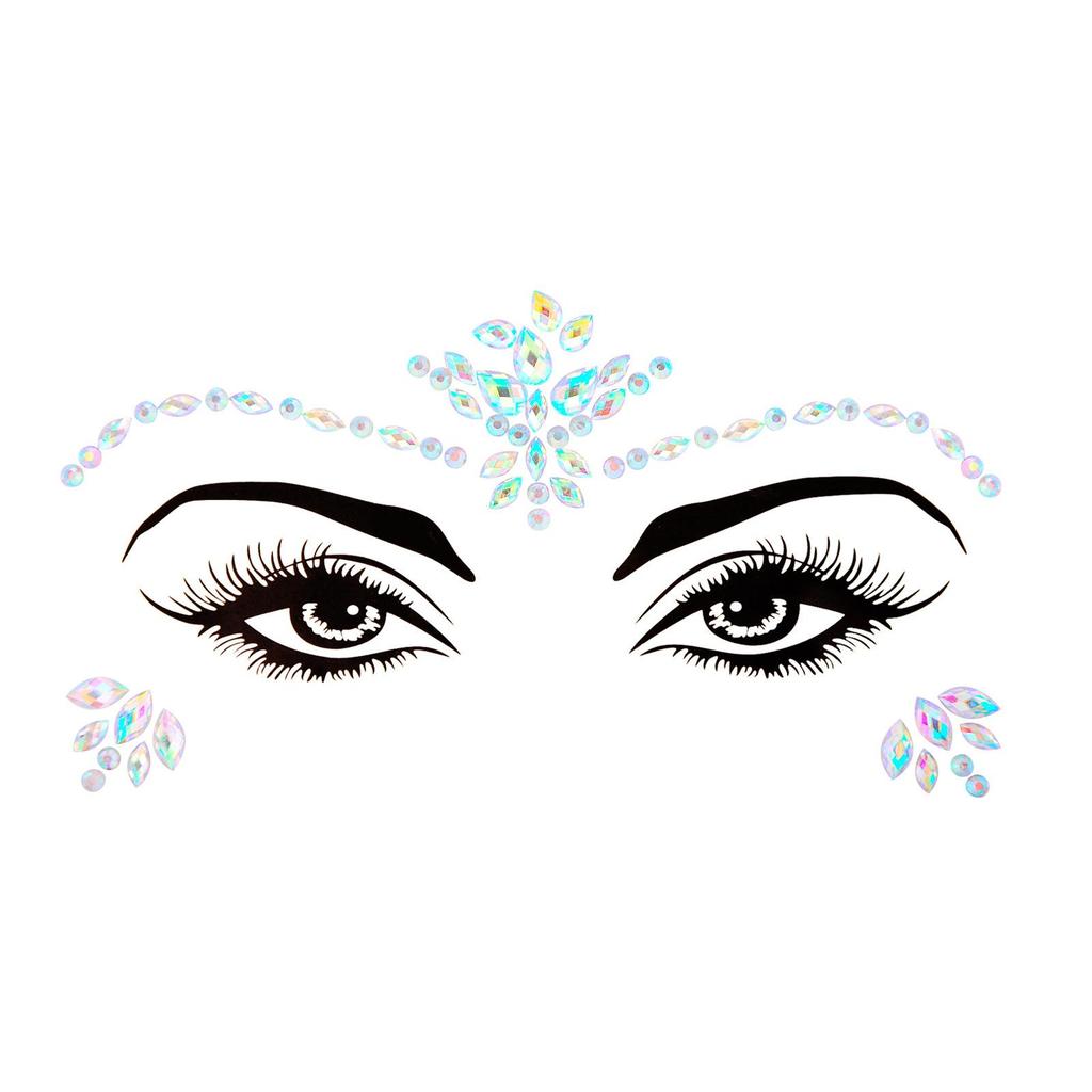 Crystal Tattoo Sticker Glitter Eyeliner Eyebrow Makeup Face Eyes Diamond Temporary Tattoo Rock Rhinestone 3D Eyeliner Stickers