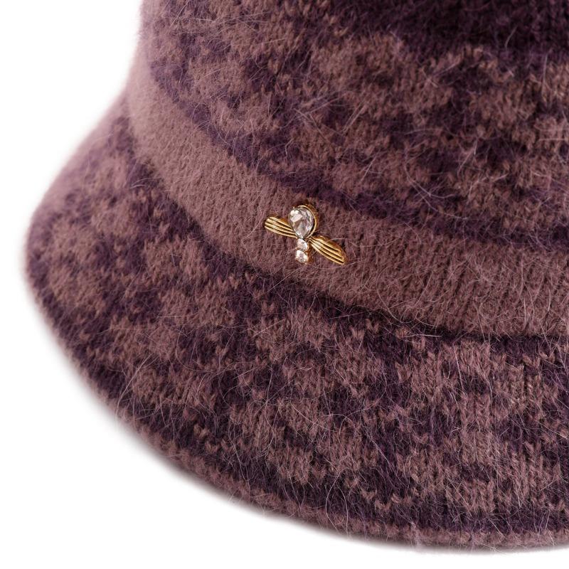 Autumn Winter Hats Women's Knitted Hat Mixed Color Fashion Thick Warm Hat All-match Bucket Hat