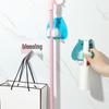 No-Drill Mop & Broom Holder: Strong, Traceless Wall-Mount Shelf & Clip Hook for Bathroom Storage.
