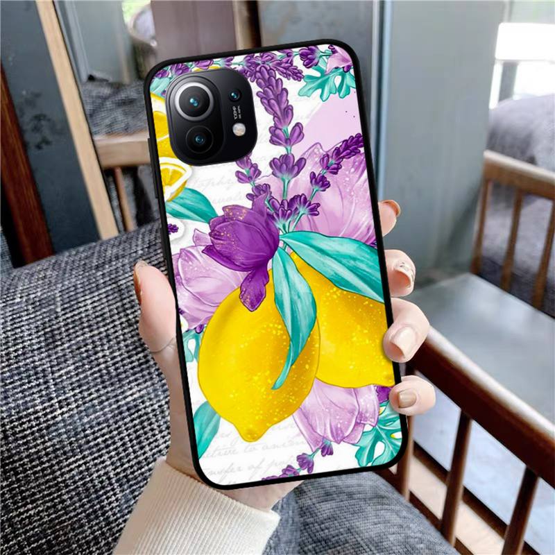 Sommer grüne Blätter Frucht Zitrone Pfirsich Handyhülle Für Xiaomi Mi Note 10 Pro 8 Lite 9 Se 10T 6X 6 5X 5 F1 Mix 2S Max 2 3 Hülle
