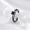 Hot-selling Square Crown Double-layer Ring Female Niche Design Retro High-end Diamond Ring Simple Personality Open