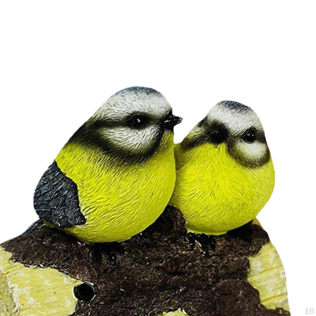 Figurine Bird Statue, Miniature Animal Sculpture LED Ornament Figure for Bonsai Fairy