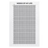 Wall Weeks Calendar Prints Wall Life in Weeks Poster Classic Colors Motivational Quotes Wall Decor for Bedroom Kitchen Living