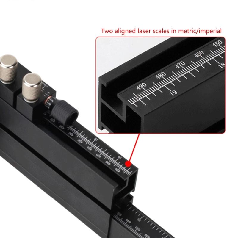 Woodworkers Extendable T Slot Track with Quick Positioning 0.05mm Fine Adjustment, 1390g Weight for Woodworking Tablesaw
