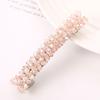 Light luxury crystal hairpin, high-end headgear, flash diamond edge clip, handmade jewelry, hair accessories.