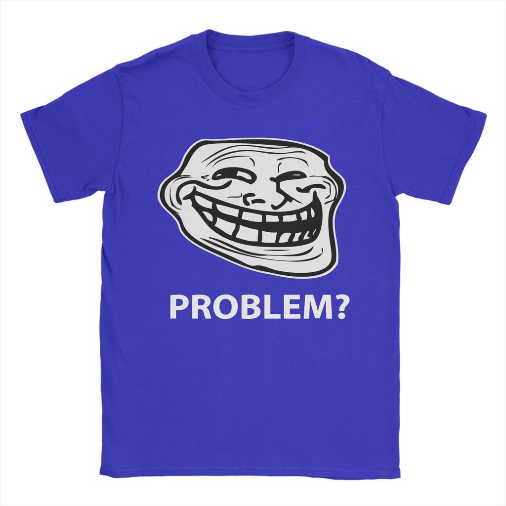 Trollface Meme Rage Comic Funny Troll Joke Internet TShirts Men Vintage 100 Cotton Tee Shirt T Shirts Gift Idea Clothing