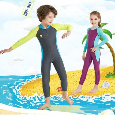 One-Piece Long Sleeves  Kids Diving Suit Children Full Body Wetsuit Keep Warm Uv Protection Swimwear For Surfing Snorkeling Swim