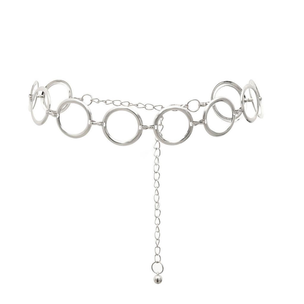 Geometric Metal Body Chain With Minimalist Design For Hip Hop Style Men Women