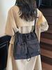 Nylon Tote Bag For Travel With Drawstring Closure And Spacious Design For Casual Use