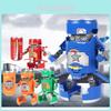Creative New Deformation Canned Soda Samurai Mecha Building Blocks Fun Toy For Kids
