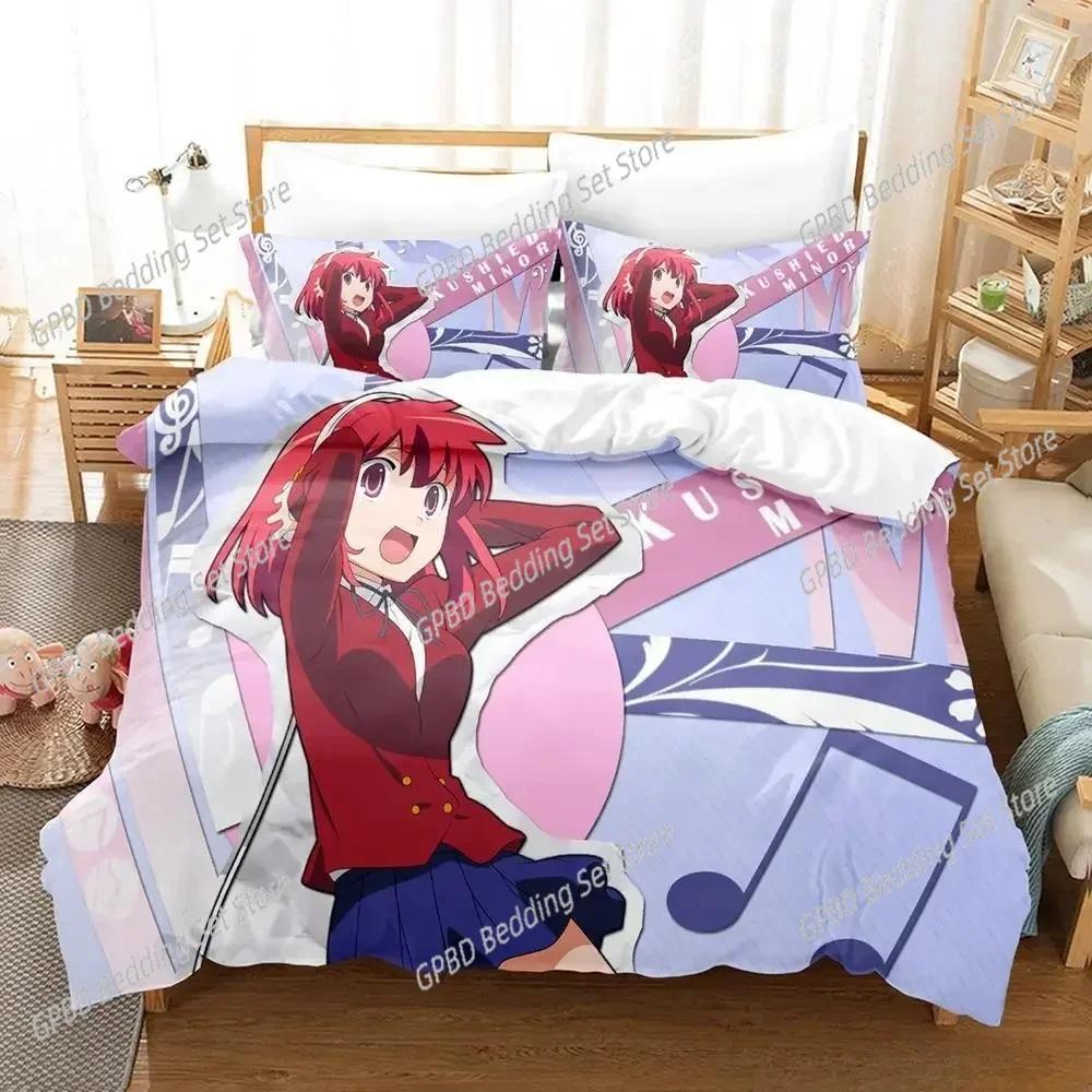Toradora Bedding Set Single Twin Full Queen King Size Bed Set Adult Kid Bedroom Duvet cover Sets 3D Print Anime Bed Sheet Set