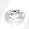 Romantic Double Hand Heart Gesture Ring Fashionable Couple Love Symbol Personalized Jewelry Accessory