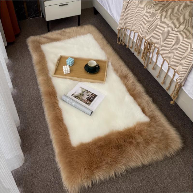 Thickened Imitation Wool Rug for Bedroom, Bay Window, or Living Room