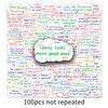 100 Inspirational English Short Sentences Graffiti Personalized Text Slogans DIY Skateboard Water Cup Suitcase Stickers Waterproof