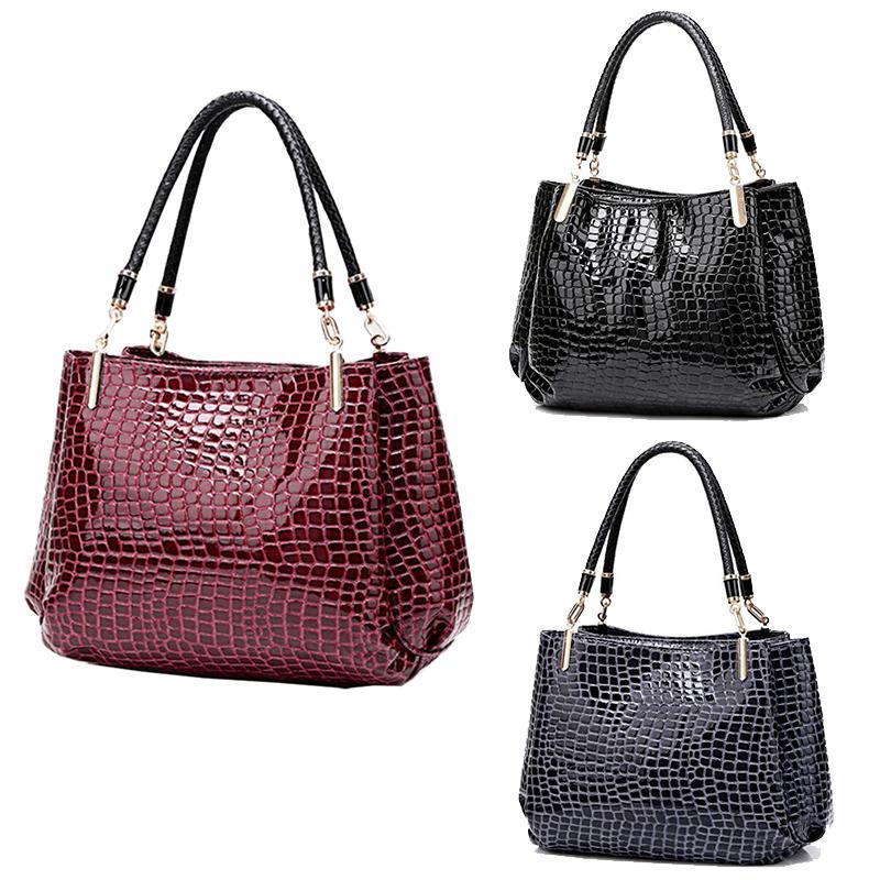 Buy Pu Leather Women Bag Bucket Female Patent Leather Shoulder Bags