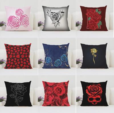 Decorative Pillowcase 40x40 Roses Flowers Covers for Bed Pillows Cushion Cover 45x45 Home Decor Cover for Living Room Cushions