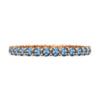 London Blue Topaz Eternity Band Ring - 925 Sterling Silver Rose Gold Vermeil