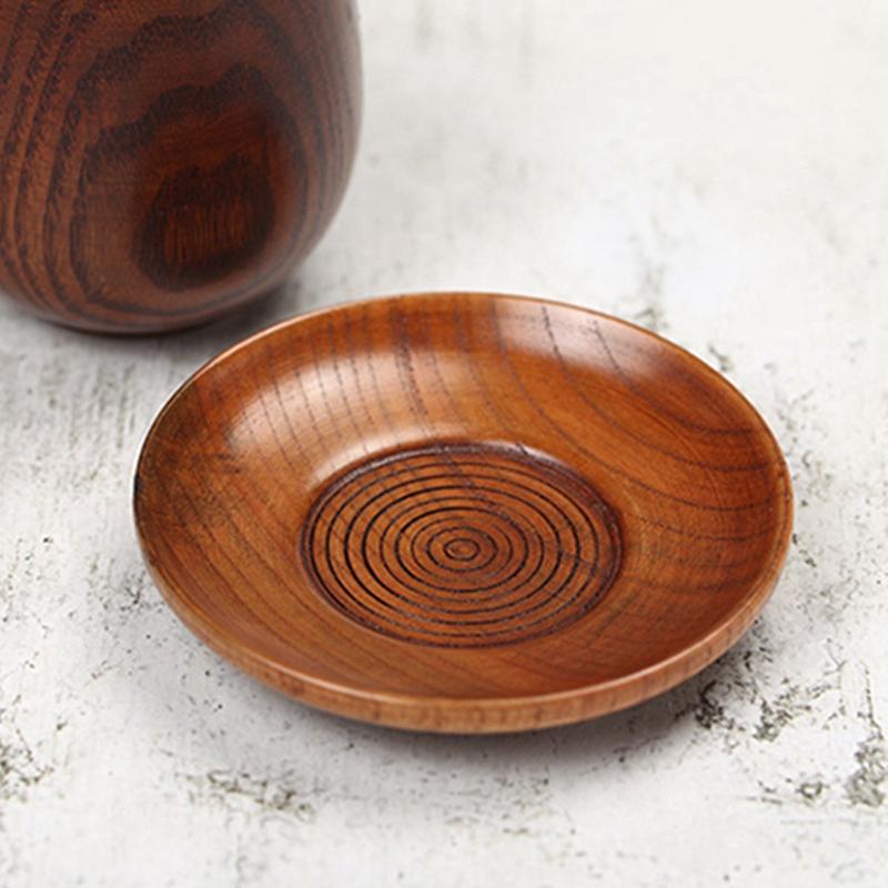 ABRW-Japanese Style Log Cup Wooden Big Belly Cup Sake Solid Wood Retro Insulated Teacup Set Drinking Cup 150ML