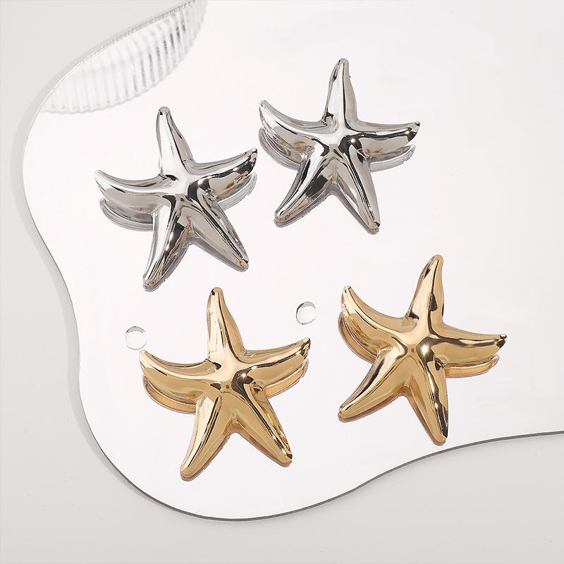 Vintage Starfish Earrings Minimalist Ocean Style Earrings Beach Holiday Stud Earrings  for Women