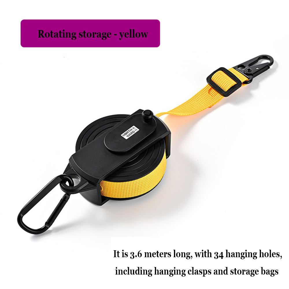 3.6 Meters long Clothesline Retractable Rope Portable Foldable Compact And Lightweight Suitable For Travel Outdoor And Car Use