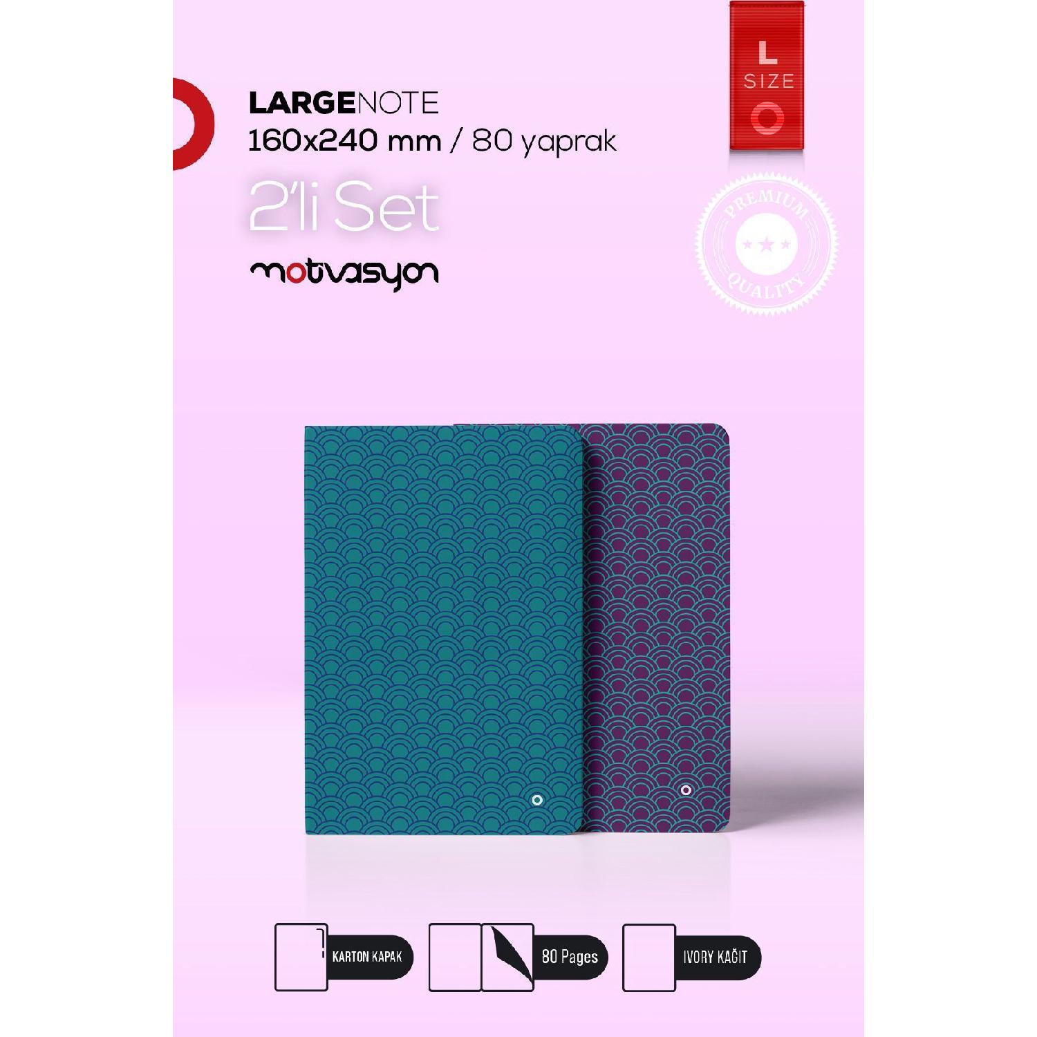 

Motivation Notebook Large Size Boss Series 2 Pieces 16x24 Size зелений