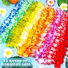 5/10 Stück Leis für Luau Hawaiianische Farbdekoration Seidenblumen-Leis Sommer Strand Pool Großpackung Hula-Tanzparty Künstliche Blumendekoration