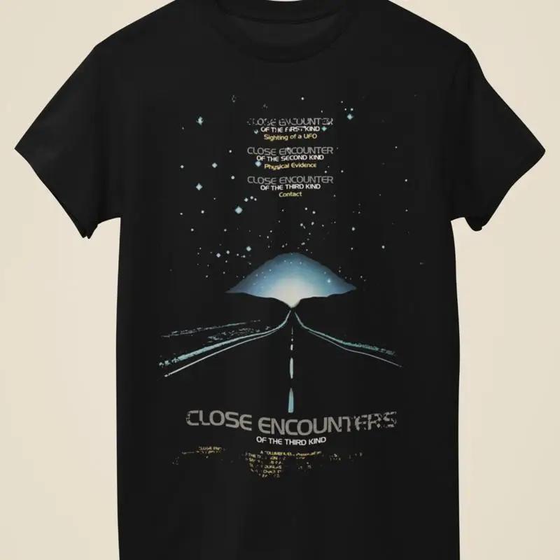 Close Encounters Of The Third Kind Movie Poster Inspired Unisex Black T Shirt