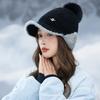 Fleece Warm Cap Ladies Fleece Ear Protector Wool Cap Winter Cycling Windproof Knitted Cap