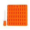 53 Cavities Bear Silicone Mold DIY Chocolate Candy Tray for Ice Cube Gummy Jelly Dropper Included Bear Silicone Mold