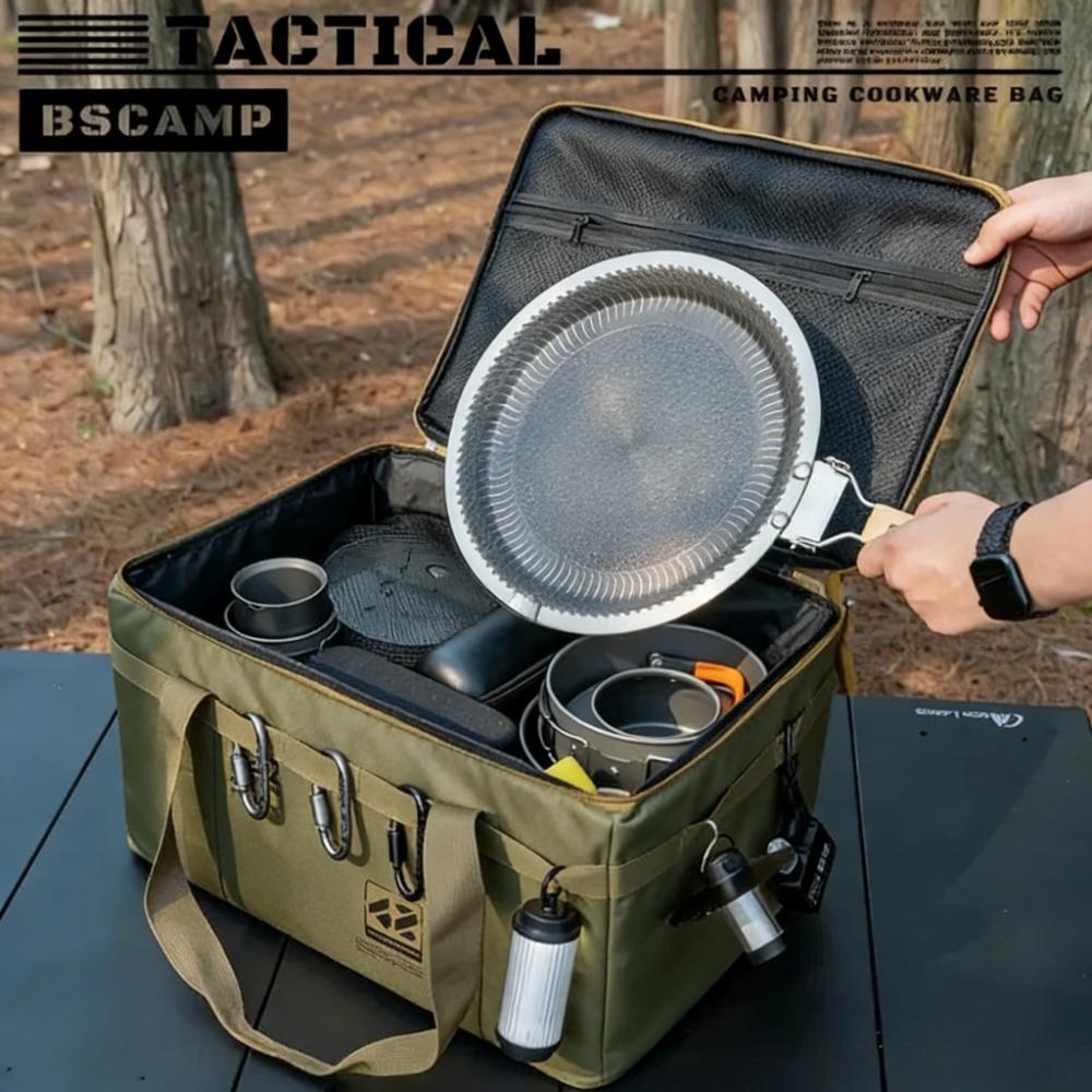 Camping Storage Bag Camping Luggage Bag Large Space Cookware Tableware Storage Bag for Picnic Party Hiking Camping